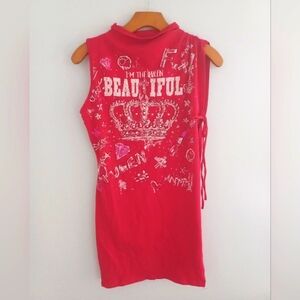 I'm the Queen Beautiful Side Open Tie Up Tunic (Brand New)